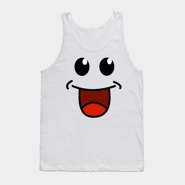 Cute Face Tank Top by JacCal Brothers